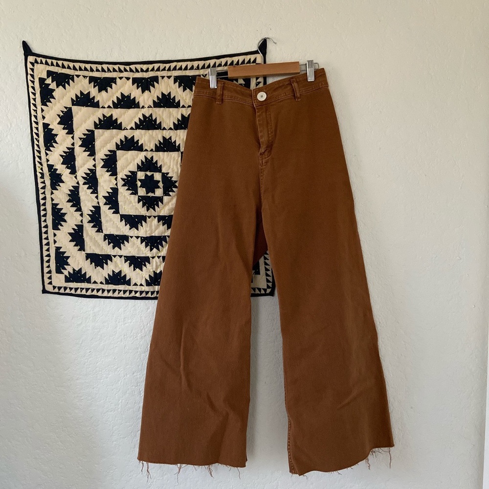 Zara Marine Rust Wide Leg Pants